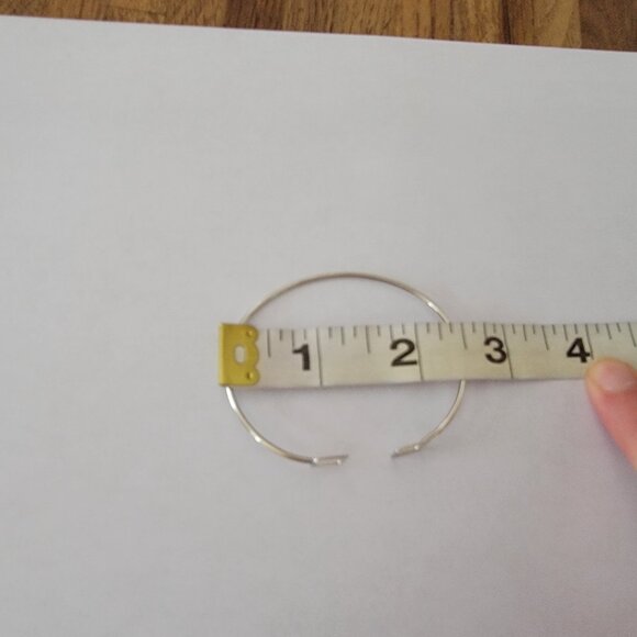 Silver Openwork Geometric Open Cuff w Small Squares Bracelet - Picture 6 of 6